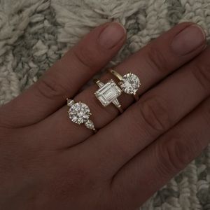 Fake Engagement Rings (Set of 3)